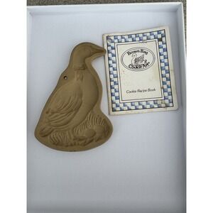 Vintage Brown Bag Cookie Art Mold Duck Goose with Eggs 1986 Recipe Booklet